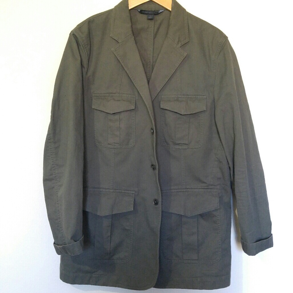 Express Olive Green Utility Jacket